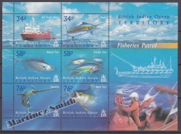 British Indian Ocean 2004 Yvert 283- 288, Fisheries Patrol, Fauna - MNH - Territorio Británico Del Océano Índico