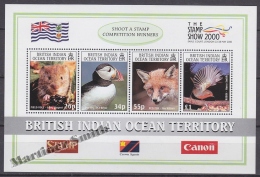 British Indian Ocean 2000 Yvert BF 13 - Fauna Stamp Show, Photographic Competition - Miniature Sheet- MNH - British Indian Ocean Territory (BIOT)