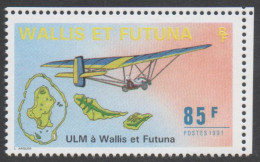 WALLIS Et FUTUNA - Aviation - U.L.M. (Ultra-Léger-Motorisé) : Carte Des Îles Et Avion En Vol - - Neufs