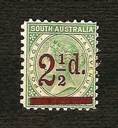 SOUTH AUSTRALIA 1891 - Queen Victoria - 2,5 Brown Su 4 P. Green - Scott 94 - Ungebraucht