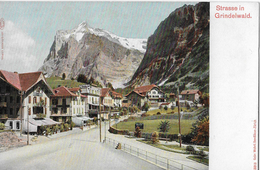 Delcampe - GRINDELWALD → Strassenpartie Mit Den Hotels Kreuz Und National, Ca.1900 - Grindelwald