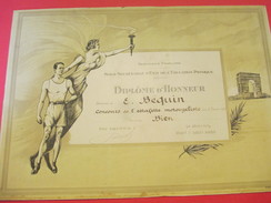 Diplôme D'Honneur/ Sous-secrétariat D'Etat De L'Education Physique/ Estafette Motocycliste/BEQUIN///1934   DIP127 - Diplome Und Schulzeugnisse