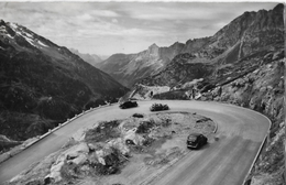 SUSTENSTRASSE → Oldtimer In Den Kehren Mit Blick Ins Gadmental Anno 1954 - Gadmen 