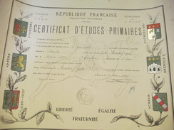 Diplôme De Certifcat D'Etudes Primaires/Education Nationale /Académie CAEN/Giséle MARTIN/Eure /1947          DIP131 - Diplomas Y Calificaciones Escolares