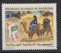 Mauritanie Mauretanien Mauritania 2000 Mi. 1050 40 Ans Independance Timbre Sur Timbre Camel Chameau Kamel Fauna Faune ** - Autres & Non Classés