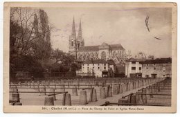 CHOLET--Place Du Champ De Foire Et église Notre-Dame  N°301 éd Jehly-Poupin........à Saisir - Saint Nicolas De Port