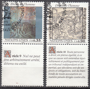 UNITED NATIONS    SCOTT NO. 193-94      USED        YEAR  1990 - Oblitérés