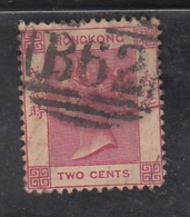 China  QV  2c  Stamp Tied   B62  Cancellation #  93799 - Oblitérés