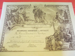 Récompense Honorifique De La Mutualité/Ministére Du Travail Et De La Prévoyance/Gabriel VINET/PARIS/1933        DIP134 - Diplomas Y Calificaciones Escolares