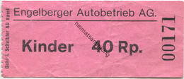 Schweiz - Engelberger Autobetrieb AG - Kinder-Fahrschein 40Rp. - Europe