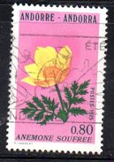 Y1997 - ANDORRA 1975 , Unificato N. 246 Usato . ANEMONE - Usados