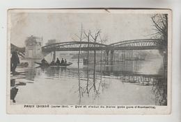 CPA PARIS 13° ARRONDISSEMENT INONDATIONS DE 1910 - Quai Et Viaduc Du Métro Près De La Gare D'Austerlitz - Arrondissement: 13
