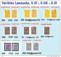 Lamouche  Variétés Sur 0,01&euro;, 0,05&euro; & 0,10&euro;   15 Timbres Neufs - Varieteiten: 2000-09 Postfris