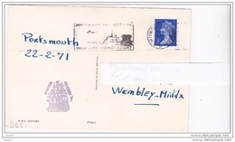 1971 - HMS Victory - Postcard Posted On Board HMS Victory At Portsmouth To Wembley, Middx - Slogan Cancel - Brieven En Documenten