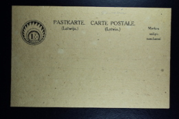 Letland / Latvia Postcard PASTKARTE 1920 Unused - Letonia