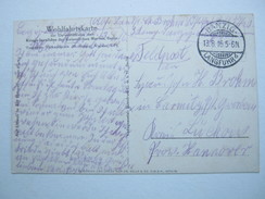 1916 ,  Danzig Langfuhr , Klarer Stempel Auf Feldpostkarte - Feldpost (franchigia Postale)