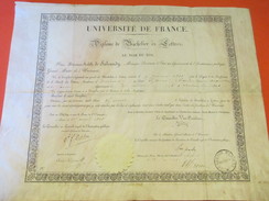 Diplôme Parchemin/Univers. De France/Bachelier Es Lettres/Recteur/ Académie D'Amiens/LEJEUNE/Louis-Philippe/1845  DIP146 - Diplomas Y Calificaciones Escolares