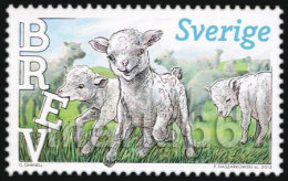 Sweden - 2013 - Baby Animals - Mint Stamp - Nuevos