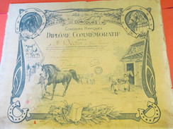 Diplôme Commémoratif/Concours Hippiques/Livre D'Or Des Concours& Expositions/BERTIN / Tilleul-Lambert/Eure/1910 DIP149 - Diplomas Y Calificaciones Escolares