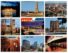 (514) Australia - WA -  Perth 9 Views (older Postcard) - Perth