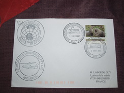 Davis 21 Décembre 1997 Cachet Hélicoptère Enveloppe Ayant Voyagé - Briefe U. Dokumente