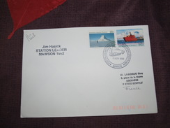 Mawson 9 11 1992 Cachet Station Leader Enveloppe Ayant Voyagé - Cartas & Documentos