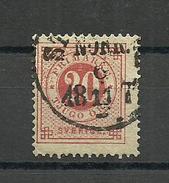 1872  Sweden A=K13 - Gebruikt
