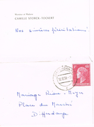23236. Carta Tarje Visita DIFFERDANGE (Luxemburgo) 1958 - Covers & Documents