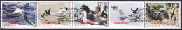 New Zeeland 2014 Endangered Seabirds Birds Strip Of 5 Stamps Used Cancelled - Gebraucht