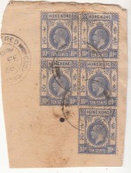 10c Used On Piece, KG V Series, REGISTERED Postmrk Hong Kong - Storia Postale