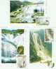 2001 CHINA HUANG GUO SHU WATERFALL MC 3V - Cartes-maximum