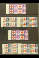 1963 Red Cross Sets (non Phosphor & Phosphor), SG 642/44 & SG 642p/44p As Never Hinged Mint Marginal... - Autres & Non Classés
