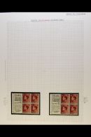BOOKLET PANES WITH ADVERTISING LABELS & CYLINDER NUMBERS FINE MINT COLLECTION Of 1½d Panes Of 4 Stamps... - Zonder Classificatie
