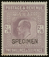 1902 2s6d Lilac Overprinted "SPECIMEN", SG 260s, Very Fine Mint. For More Images, Please Visit... - Non Classés