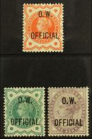 OFFICIALS "O.W. OFFICIAL" 1896-1902 ½d Vermilion With Certificate, ½d Blue-green With Certificate... - Autres & Non Classés