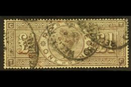 1888 £1 Brown-lilac, Wmk Orbs Error, SG 186, Used With Registered Oval Cancels And Trace Of Red Crayon... - Autres & Non Classés