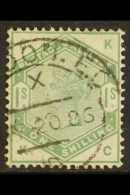 1883 1s Dull Green, SG 196, Very Fine Used, Well Centered With Good Colour & Full Perfs. Pretty, Fully Dated... - Sonstige & Ohne Zuordnung