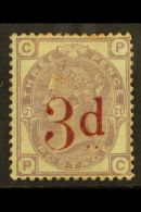 1880-83 3d On 3d Lilac, Wmk Crown, SG 159, Mint Part OG With Slight Discolouration On Upper Perfs, Cat £650.... - Autres & Non Classés