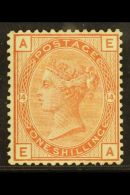 1880-83 1s Orange- Brown Plate 14, Wmk Crown, SG 163, Lightly Hinged Mint. For More Images, Please Visit... - Sonstige & Ohne Zuordnung