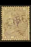 1855-57 6d Pale Lilac No Corner Letters On Thick Paper, SG 70b, Fine Used. For More Images, Please Visit... - Sonstige & Ohne Zuordnung