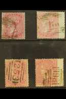 1855-56 SCARCE 4D's GROUP. The Small & Medium Garter Watermark Group, SG 62, 63, 64 & 65 Used With... - Altri & Non Classificati