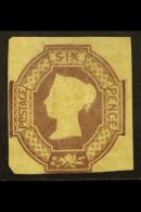 1847-54 Embossed 6d Dull Lilac, SG 59, Mint With Square Margins, Just Brushing At Base Otherwise Good/large... - Other & Unclassified
