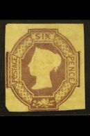 1847-54 Embossed 6d Dull Lilac, SG 59, Mint With Square Margins, Just Brushing At Base Otherwise Good/large... - Sonstige & Ohne Zuordnung