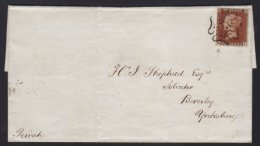 1843 (28 Apr) Wrapper From London To Beverley, Yorkshire, Bearing An 1841 1d Red-brown With 3 Margins Tied By Fine... - Autres & Non Classés