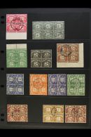 POSTAGE DUES 1924-1955 Very Fine Used All Different Group Of BLOCKS Of 4 (plus One Block Of 6) On A Stock Page,... - Andere & Zonder Classificatie