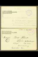 GERMAN P.O.W. CAMPS IN ENGLAND 1946 Two Printed P.O.W. Letter Sheets Written By Prisoners At Horbling Camp,... - Andere & Zonder Classificatie
