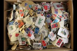 KILOWARE 1902-1980s. A Large Box Stuffed With A Loose, " On & Off Paper" USED Hoard. At A Glance, Chiefly QE... - Andere & Zonder Classificatie