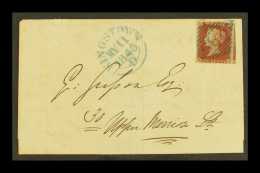 GB USED IN IRELAND 1845 (11 May) Local Entire Letter Bearing 1d Red Imperf Tied By "289" (Kingstown) In BLUE, With... - Sonstige & Ohne Zuordnung