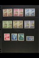 1947-51 AIRMAIL ISSUES 1947 Set In Pairs, 1951 "UIAA" Set, 1951 50d "SVETSKO TAKMICENJE" Ovpt, Mi 515/20 I &... - Autres & Non Classés