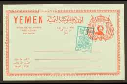 ROYALIST 1964 PROOF On Card (front Only) Of A 5b Red On Pale Blue Imam Al-Badr Airmail Postal Card, With An... - Jemen